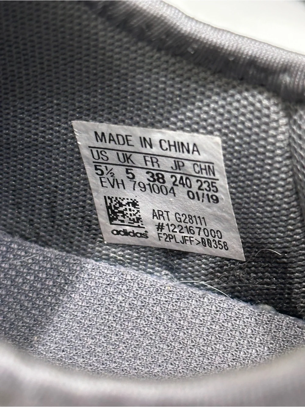adidas Grey Athletic Mesh Running Shoes with White Stripes